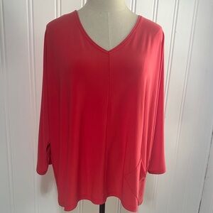 Sympli Pullover V Neck Top Blouse Size 18
